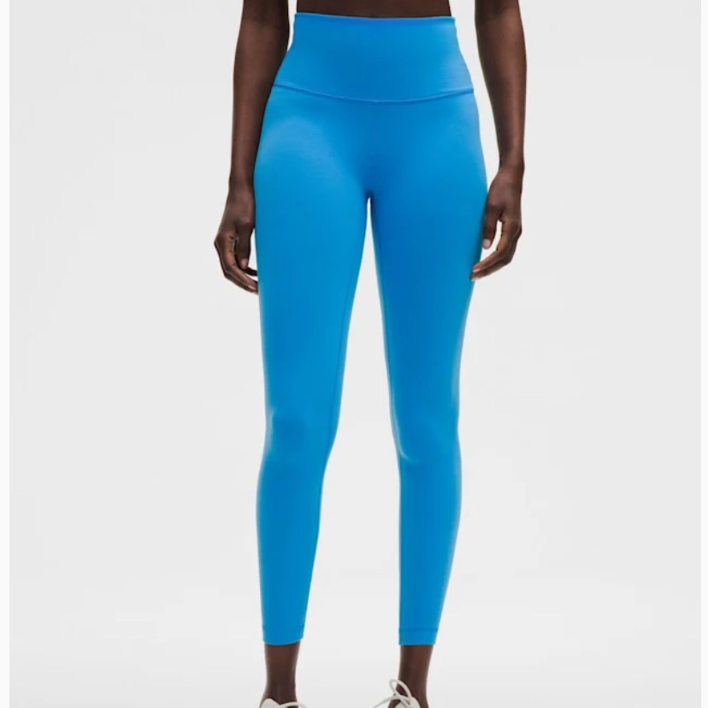 Lululemon wunder under leggings in cornflower blue